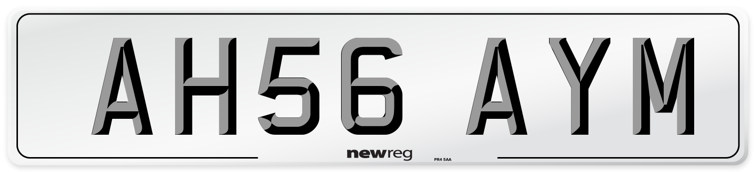 AH56 AYM Number Plate from New Reg